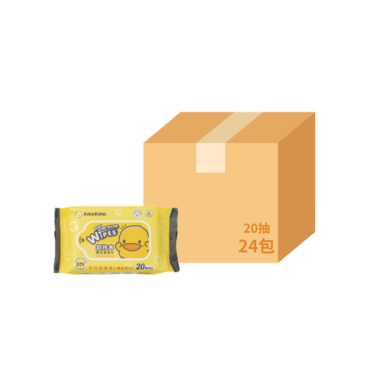 黃色小鴨 嬰兒超柔濕紙巾(20抽/包*24)