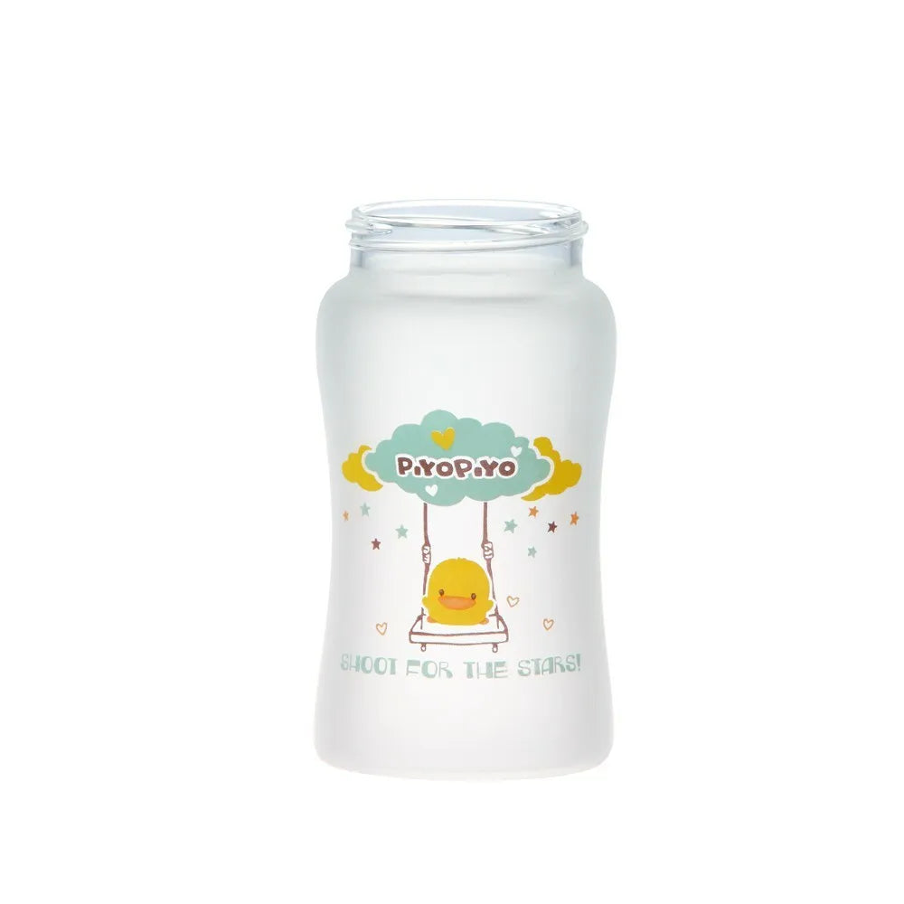 黃色小鴨 360°防護矽膠玻璃寬口奶瓶