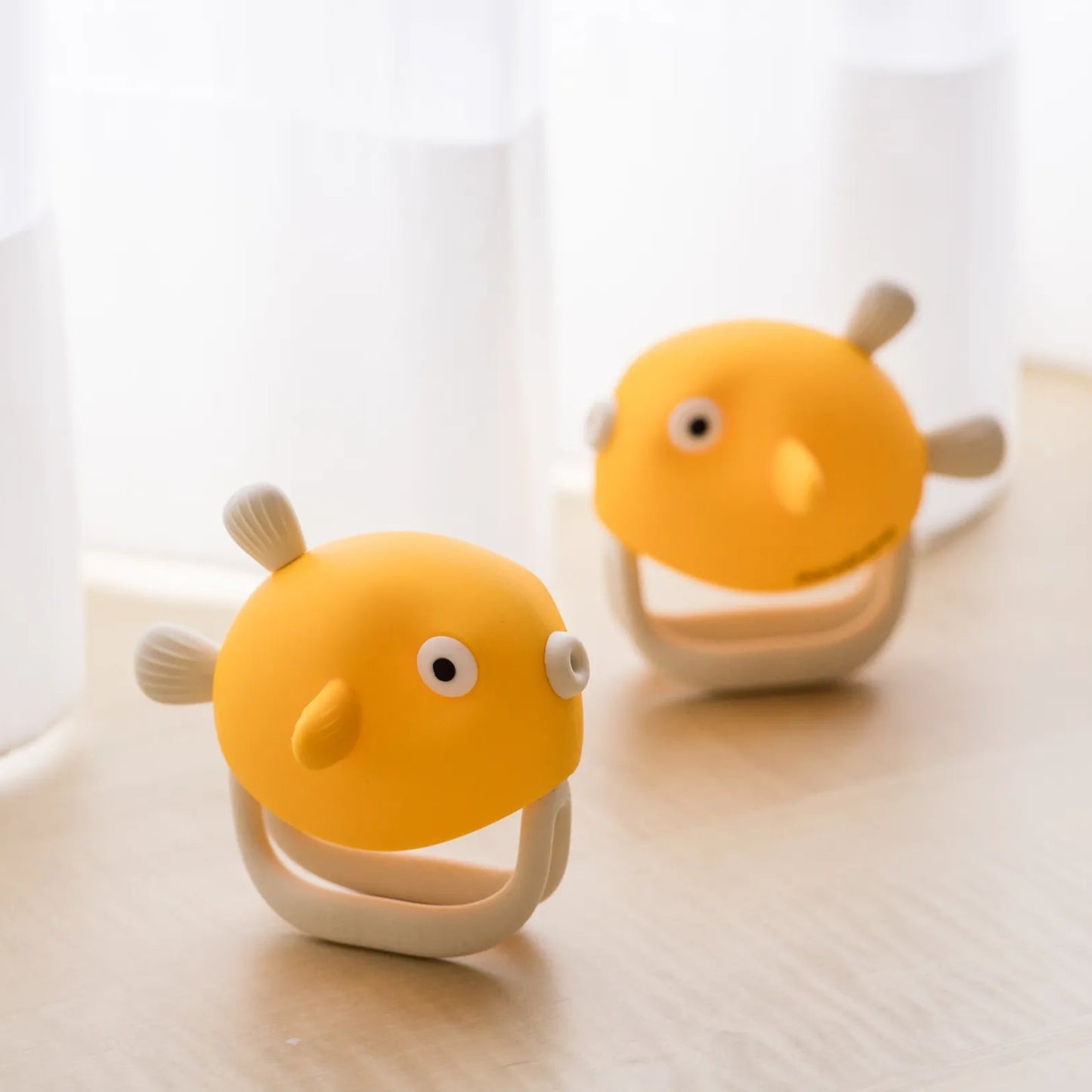 黃色小鴨 鉑金矽膠金魚QQ固齒器