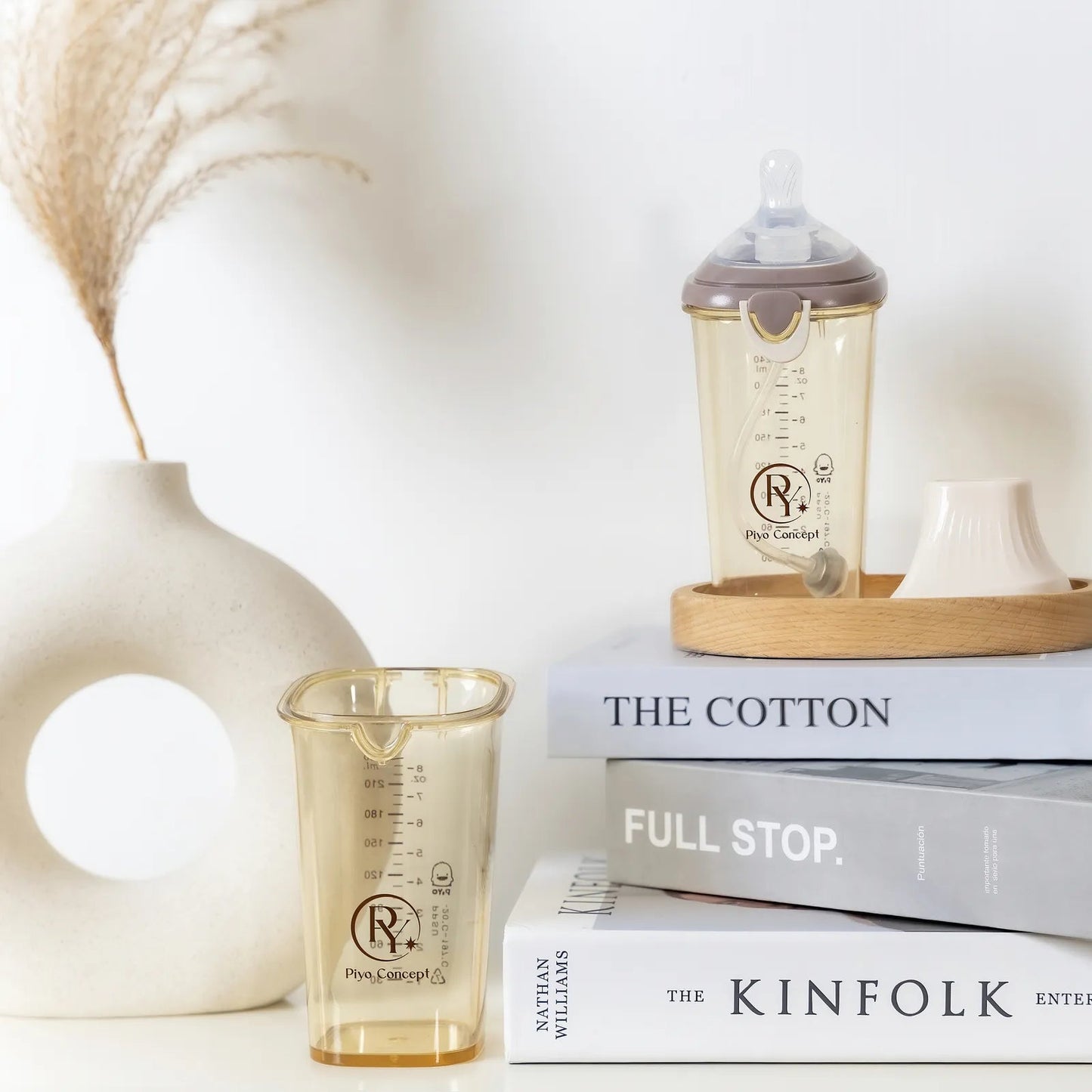 黃色小鴨 PPSU預備學飲掀蓋天使奶瓶握把二件組