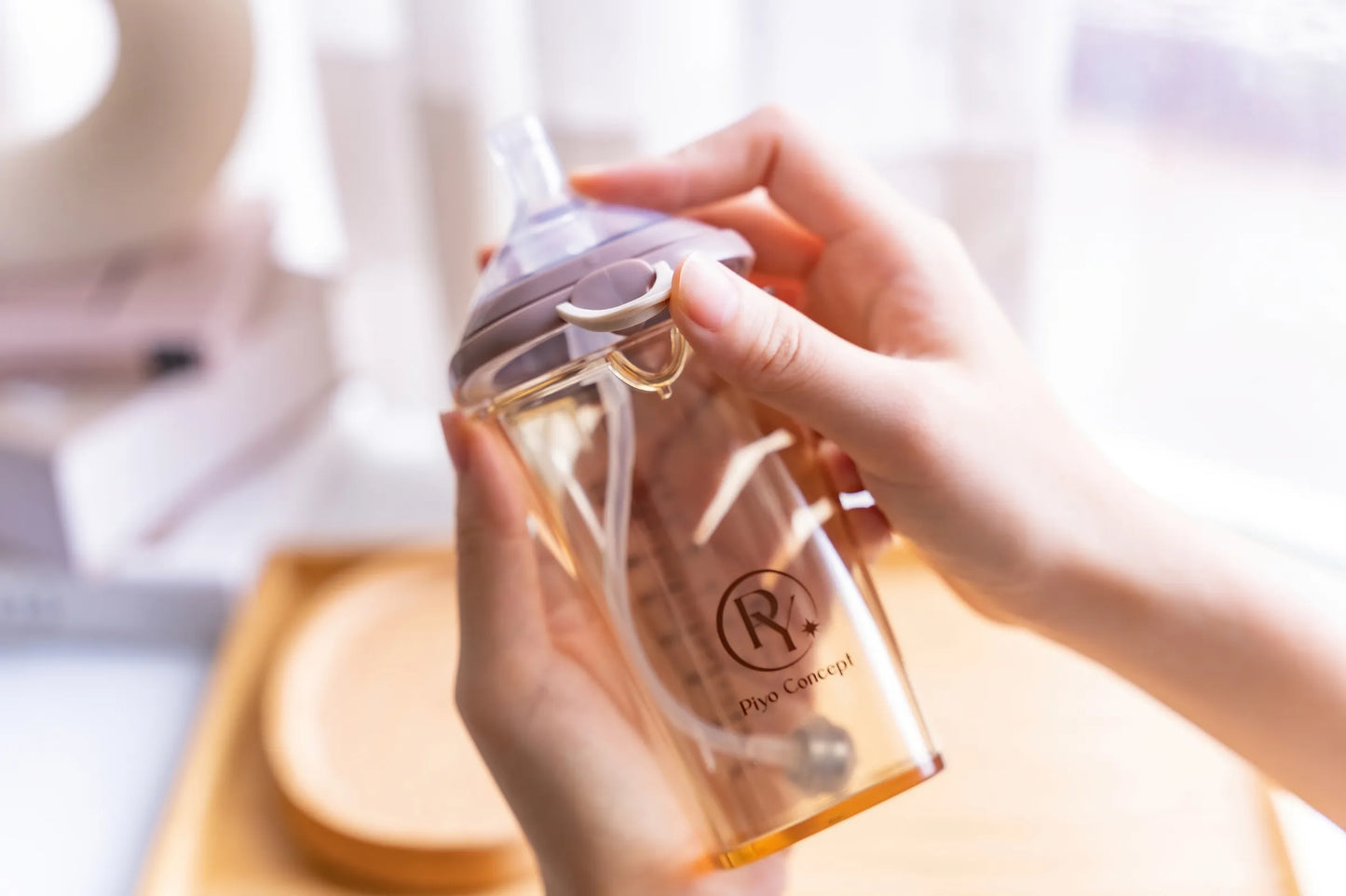 黃色小鴨 PPSU預備學飲掀蓋天使水杯