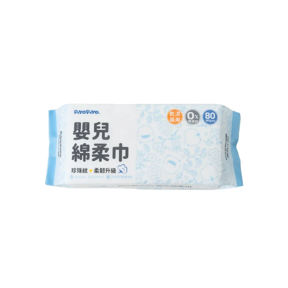 黃色小鴨 珍珠紋柔韌升級嬰兒綿柔巾(80抽/包*3)