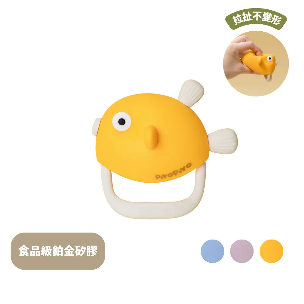 黃色小鴨 鉑金矽膠金魚QQ固齒器