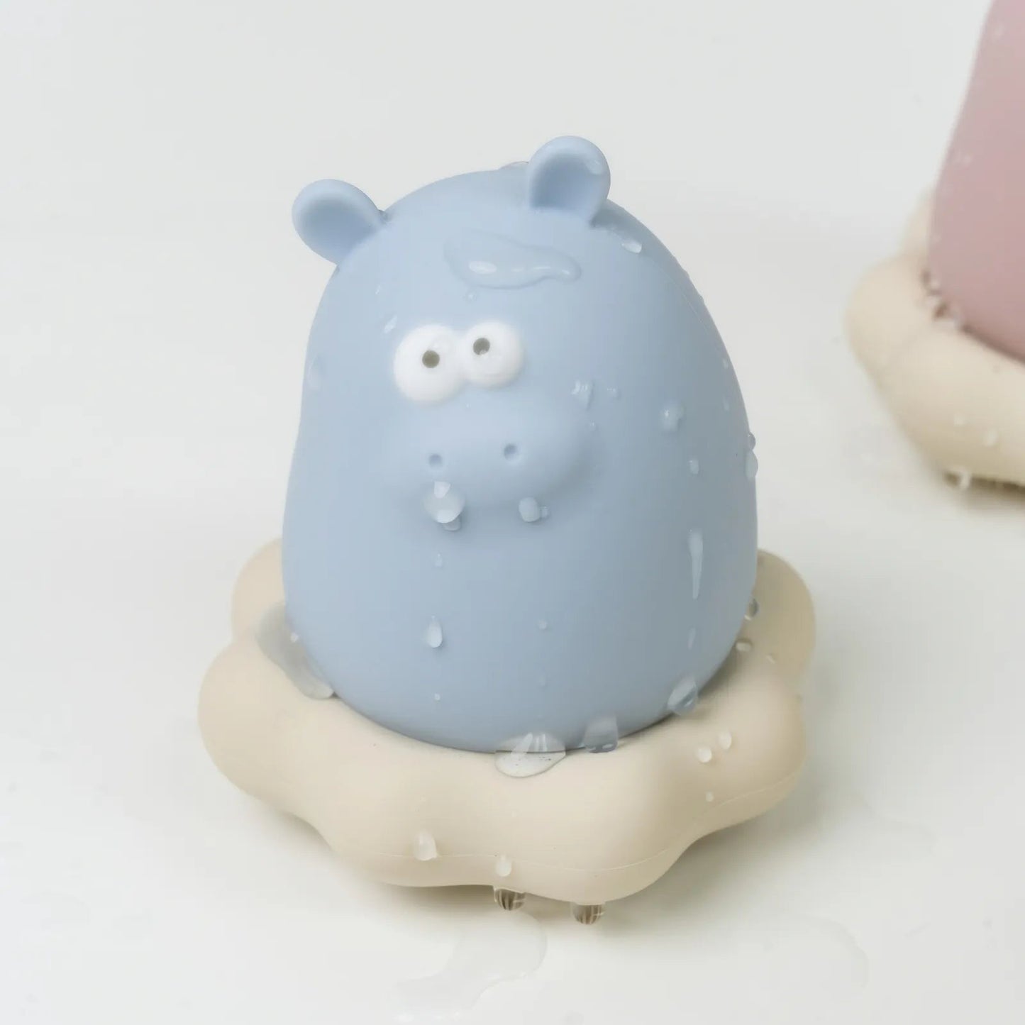 黃色小鴨 鉑金矽膠可拆式洗澡刷毛玩具